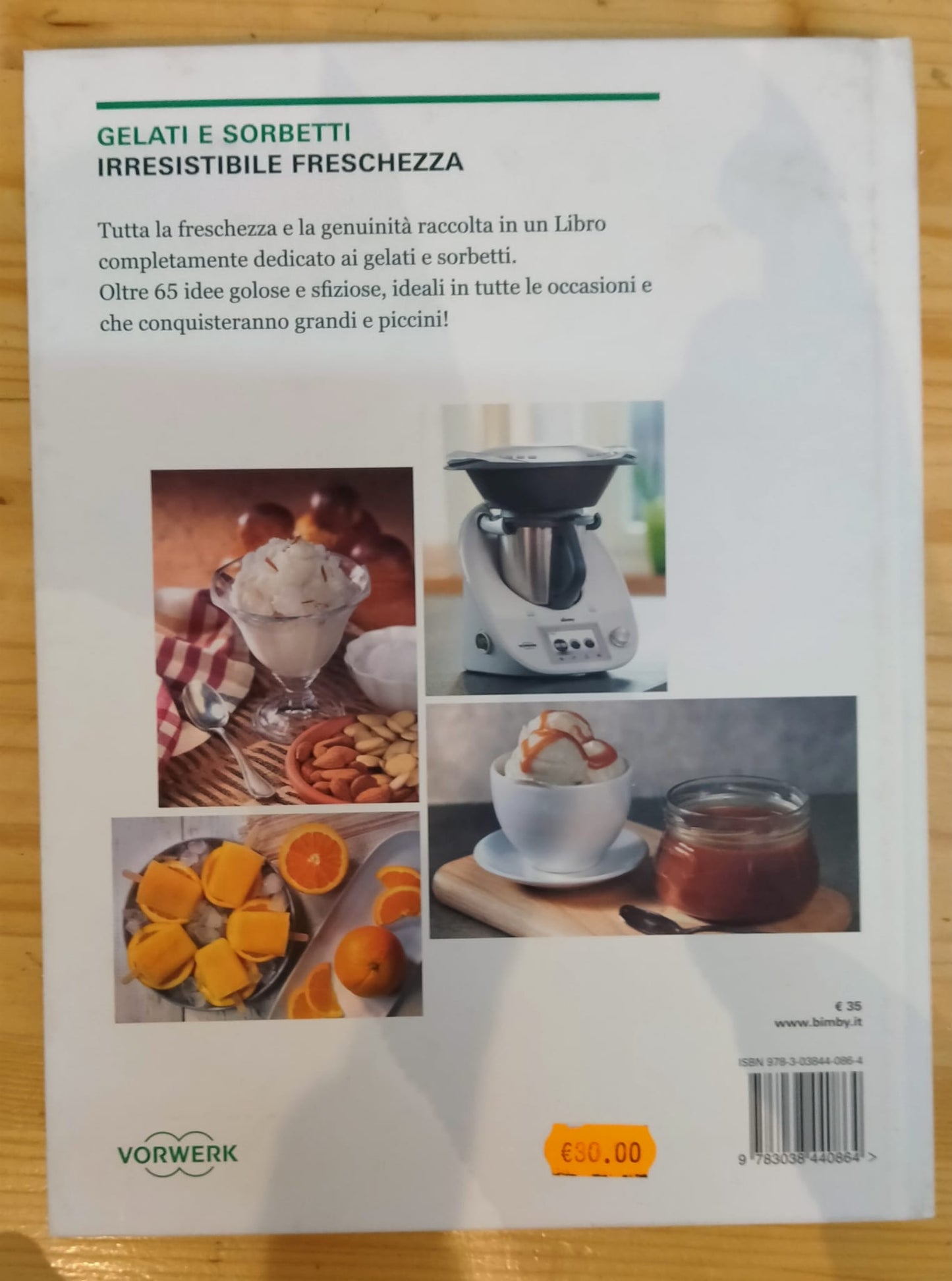 LIBRO RICETTE BIMBY "GELATI E SORBETTI" USATO POCHISSIMO