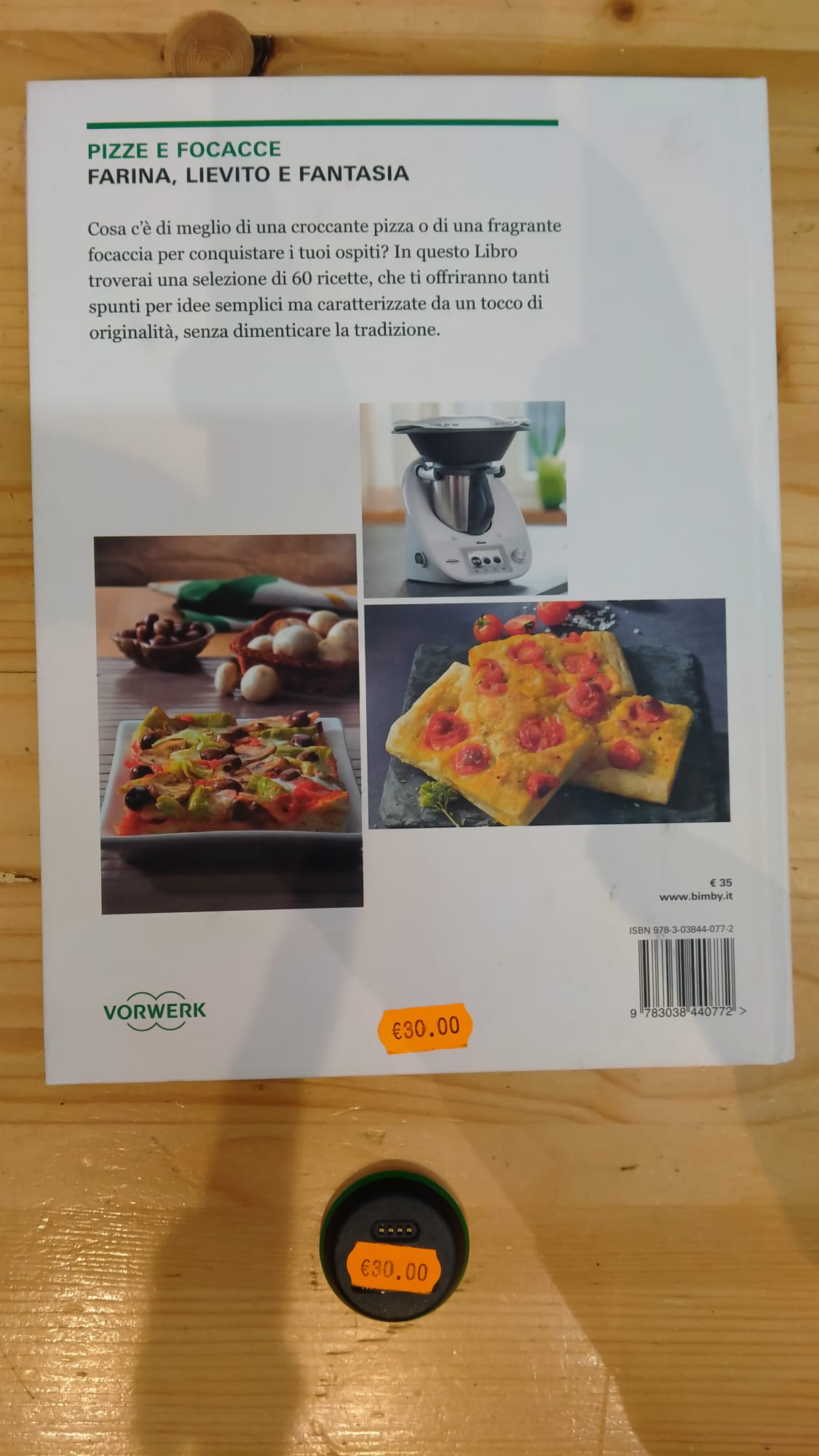 LIBRO RICETTE + BIMBY STICK PER TM 5 "PIZZE E FOCACCE" USATO MA IN OTTIME CONDIZIONI