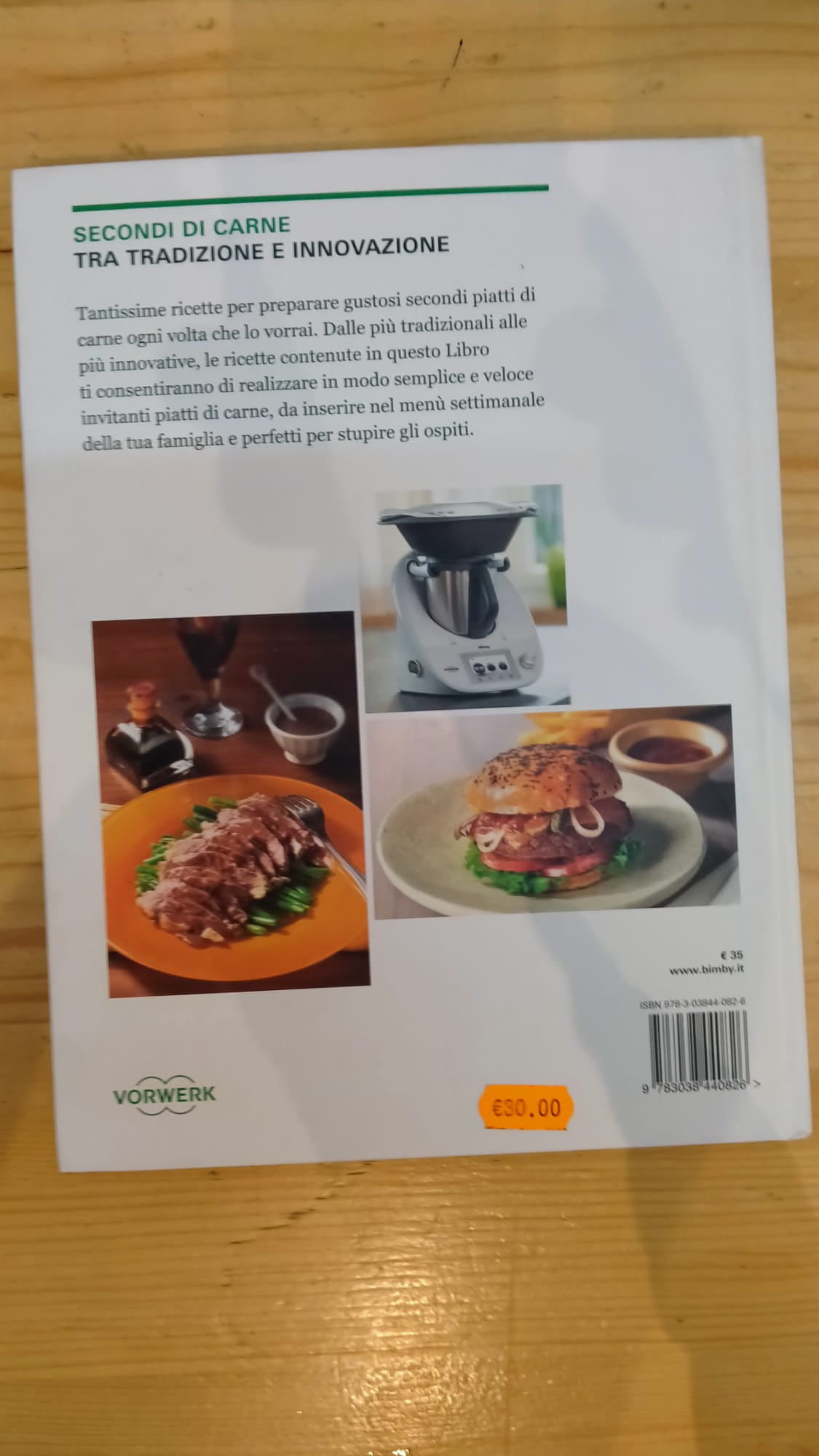 LIBRO RICETTE PER BIMBY "SECONDI DI CARNE" USATO MA IN OTTIME CONDIZIONI